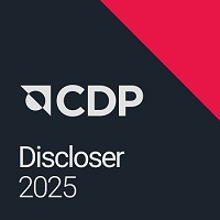A logo image displaying the text “CDP Discloser 2025.