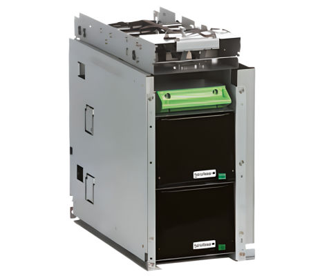 JCM F53 Dispenser Unit supporting selectable Semi-Push and Spray dispensing methods for flexible cash dispensing applications.